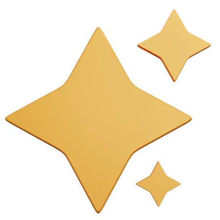 Tres estrellas  3D Icon