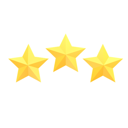 Tres estrellas  3D Icon