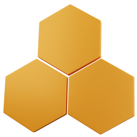 Três hexágonos  3D Icon