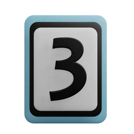 Numero 3  3D Icon