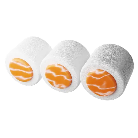 Tres rollos de sushi  3D Icon