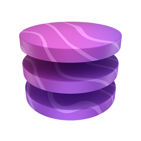 Discos triplos  3D Icon