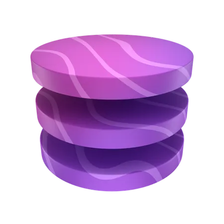 Discos triplos  3D Icon