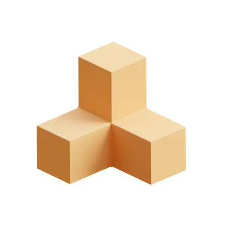 Dreieckiger isometrischer Würfel  3D Icon