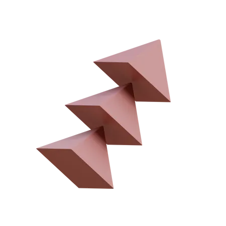 Três pirâmides  3D Icon