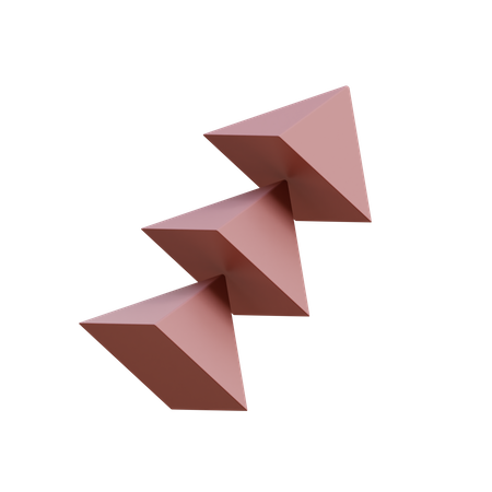 Tri pyramides  3D Icon