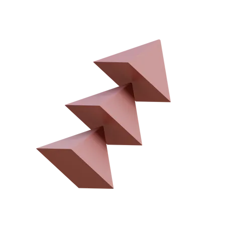 Tri pyramides  3D Icon