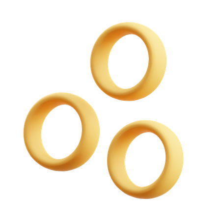 Tri Rings  3D Illustration