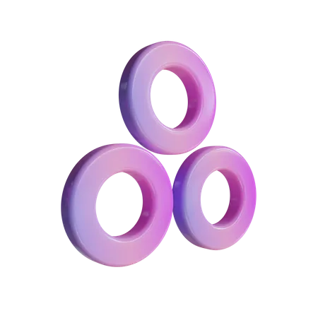 Tri Rings  3D Icon