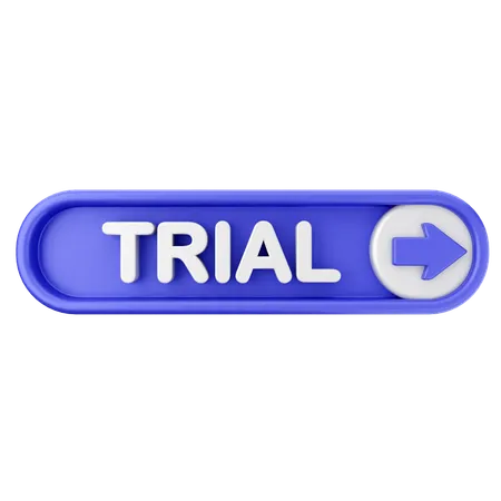 Trial Text Button  3D Icon