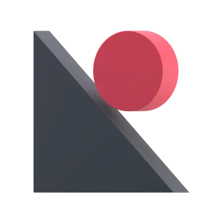 Cercle triangulaire  3D Icon