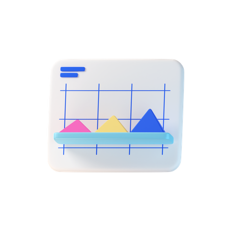 Triangle Chart  3D Icon
