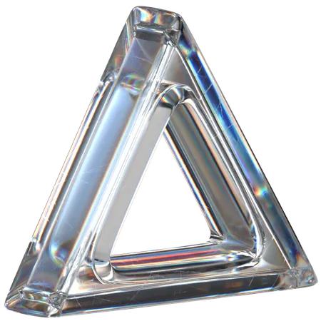 Triangle de verre  3D Icon