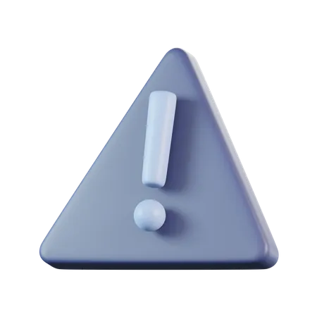 Triangle Exclamation Sign  3D Icon