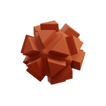 Triangle faced Polygon  3D Icon