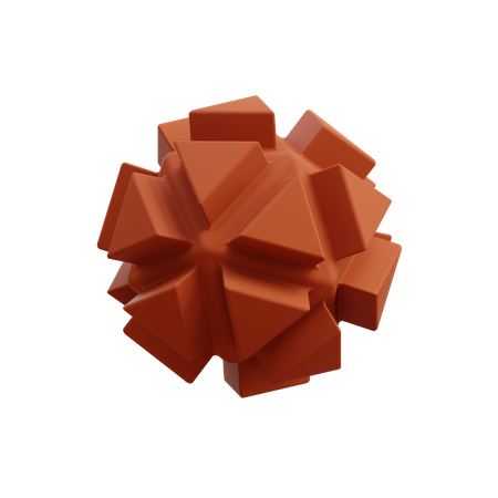 Triangle faced Polygon  3D Icon