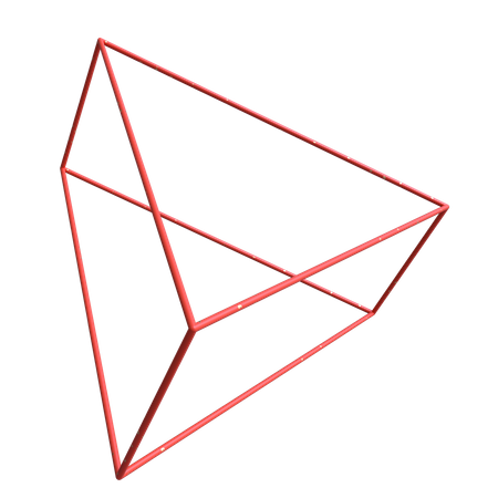 Triangle filaire  3D Illustration