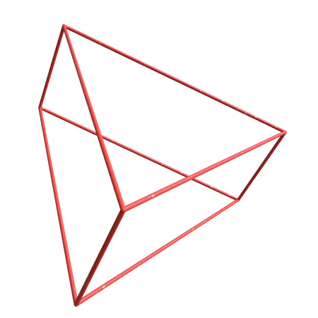 Triangle filaire  3D Illustration