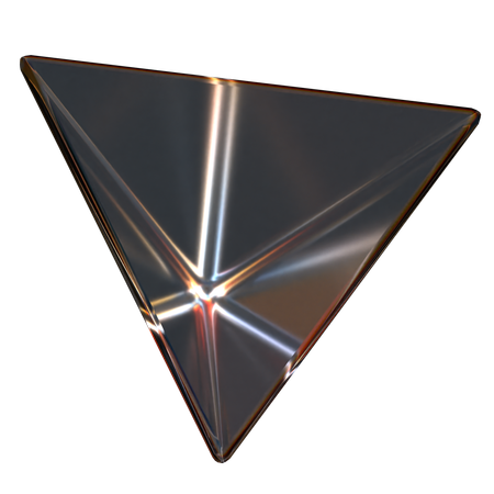 Triangle Glass Abstract Shape  3D Icon