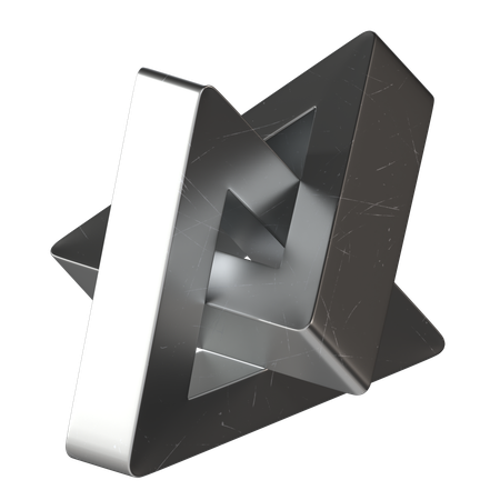 Triangle Metal  3D Icon
