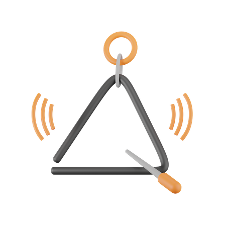 Triangle musical  3D Icon