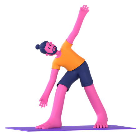 Triangle Pose  3D Icon