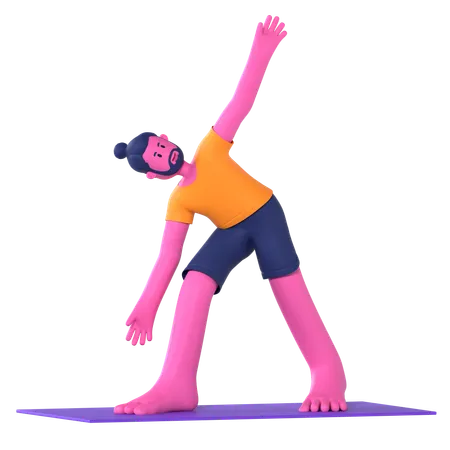 Triangle Pose  3D Icon