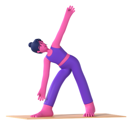 Triangle Pose  3D Icon