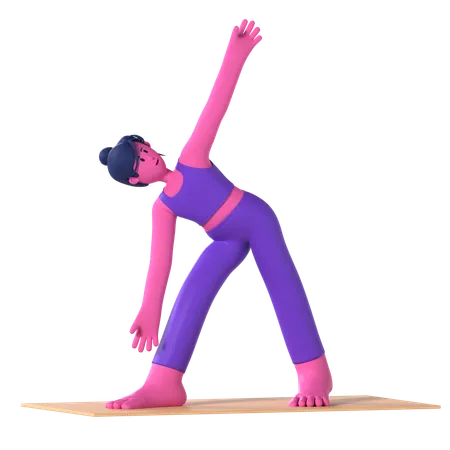 Triangle Pose  3D Icon