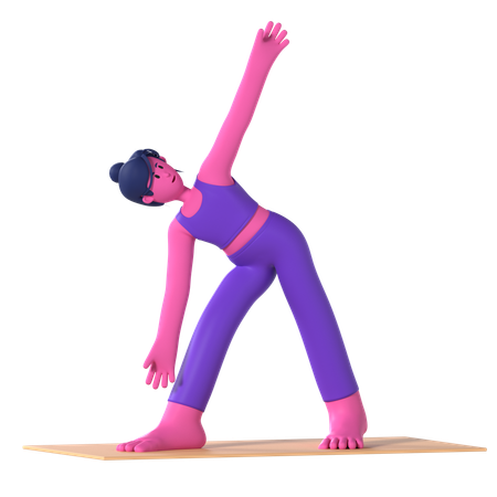 Triangle Pose  3D Icon