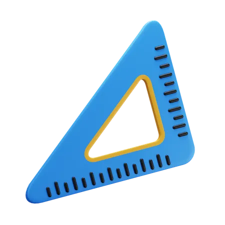 Triangle Ruler 3 D Illustration Isolated Happy Teachers Day 3D Icon