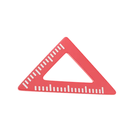 Triangle Ruler 3 D Icon And Illustration 3D Icon