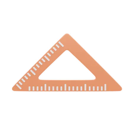 Triangle Ruler 3 D Icon And Illustration 3D Icon