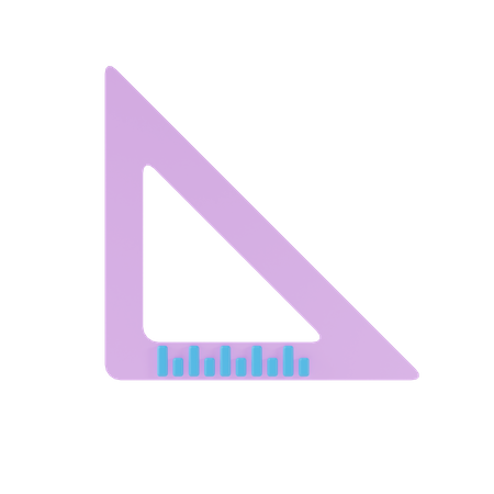 Triangle Ruler  3D Icon