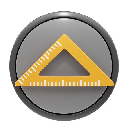 Triangle Ruler  3D Icon