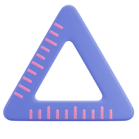 Triangle Ruler  3D Illustration