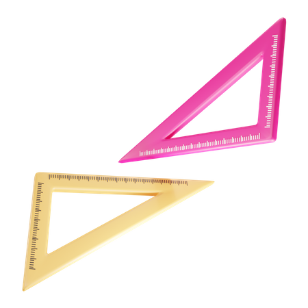 Triangle Ruler 3D Icon