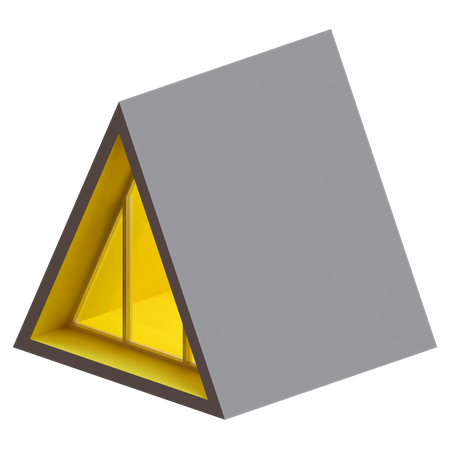 Triangle Shape House 3D Illustration