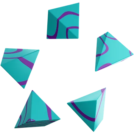 Triangle Shapes 3D Illustration