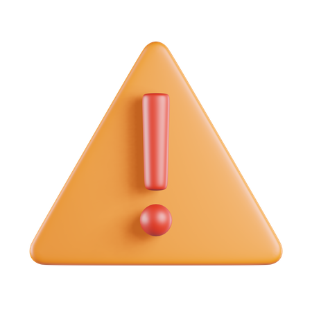 Triangle Sign Exclamation  3D Icon