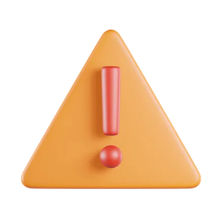Triangle Sign Exclamation 3D Icon