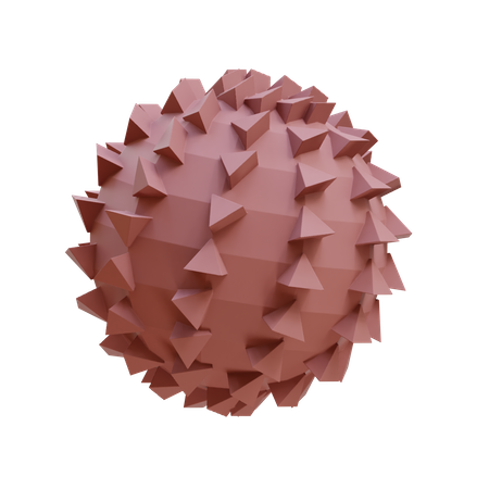 Triangle Spotted Sphere 3D Icon