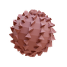 triangle spotted sphere 3d illustration