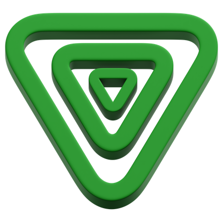 Triangle superposé inversé  3D Icon