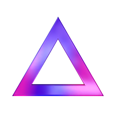 Triangle troué  3D Icon