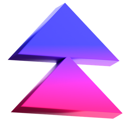 Triangle vers le haut  3D Icon