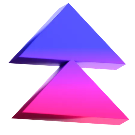 Triangle vers le haut  3D Icon