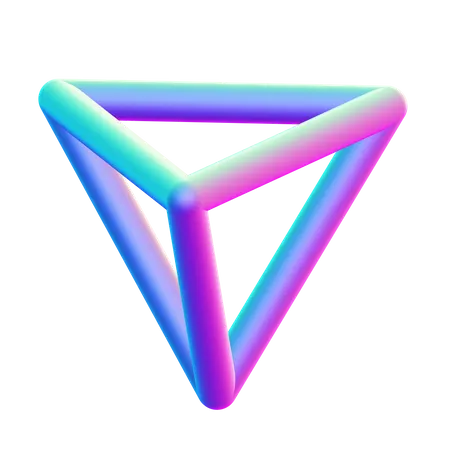 Triangle Wireframe  3D Icon