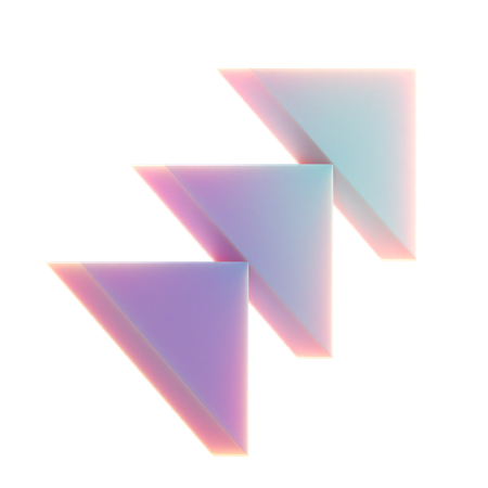 Triangles diagonaux  3D Icon