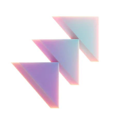 Triangles diagonaux  3D Icon